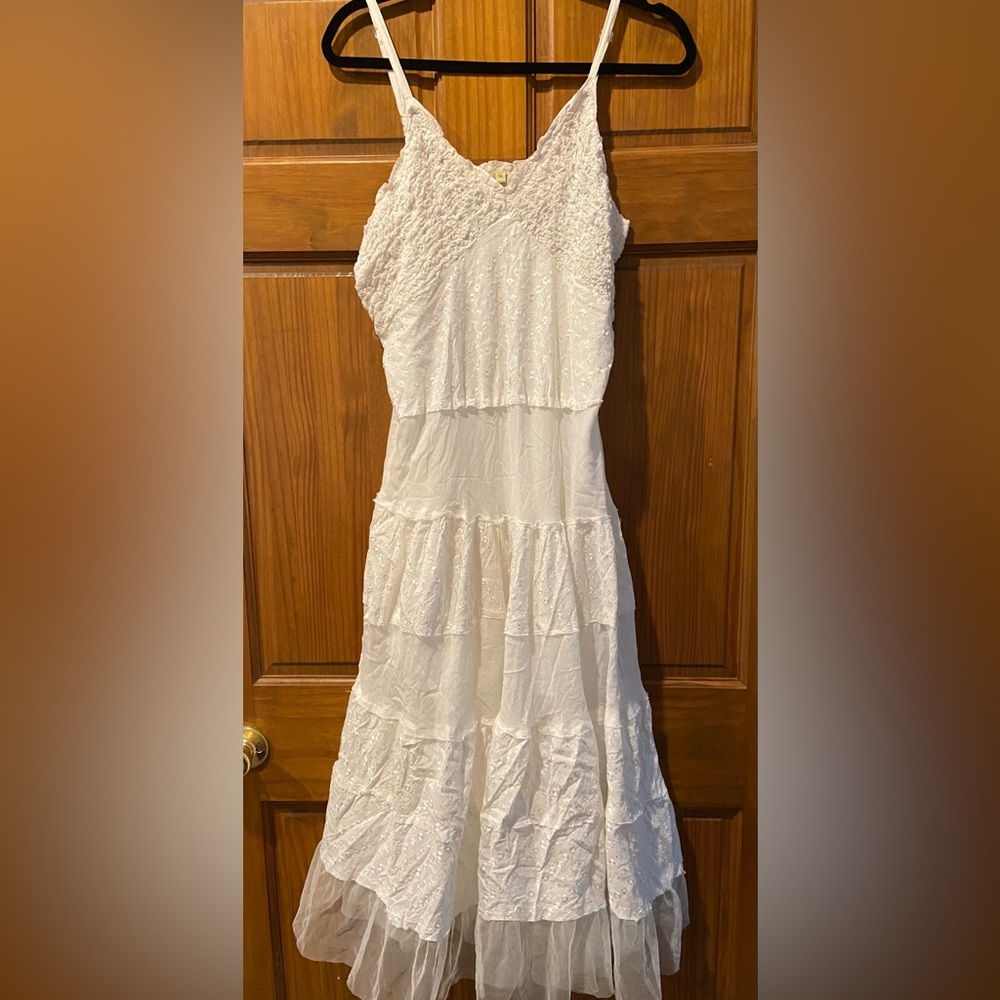 Daniel K boho white dress Sz xl but fits medium to smaller large